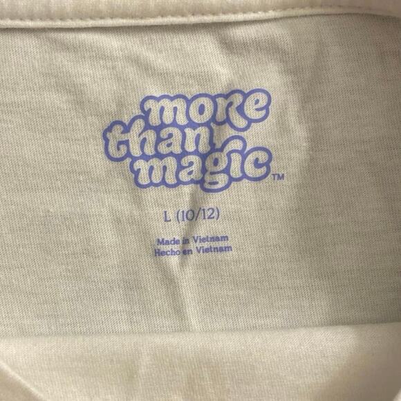 More Than Magic Shirt Lightning Bolt Large 10/12 Girls/Juniors White Black - Picture 3 of 9